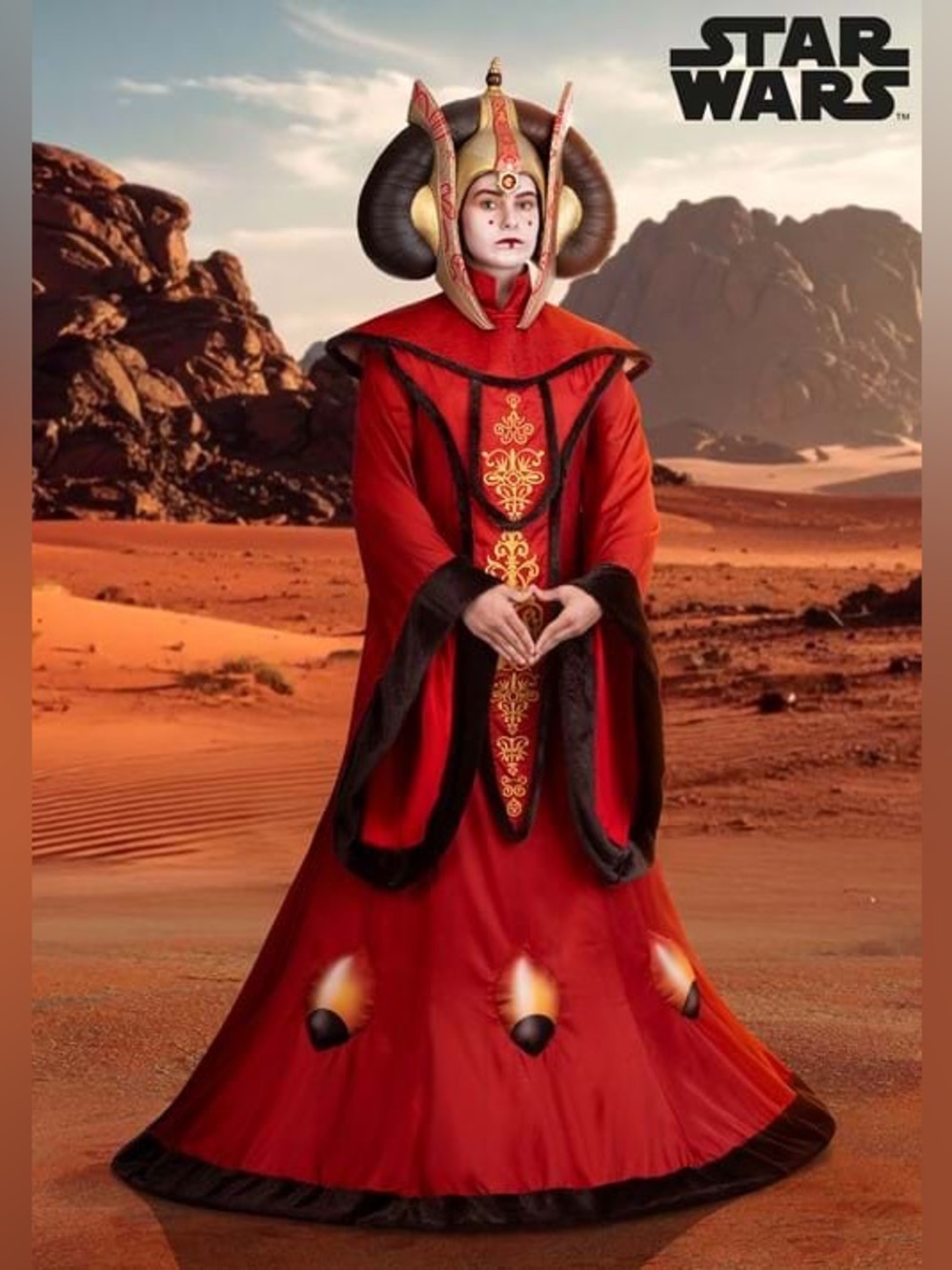 Star Wars Red and Black Royal Costume Gown
